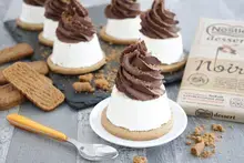 Sablés speculoos panna cotta et ganache au chocolat