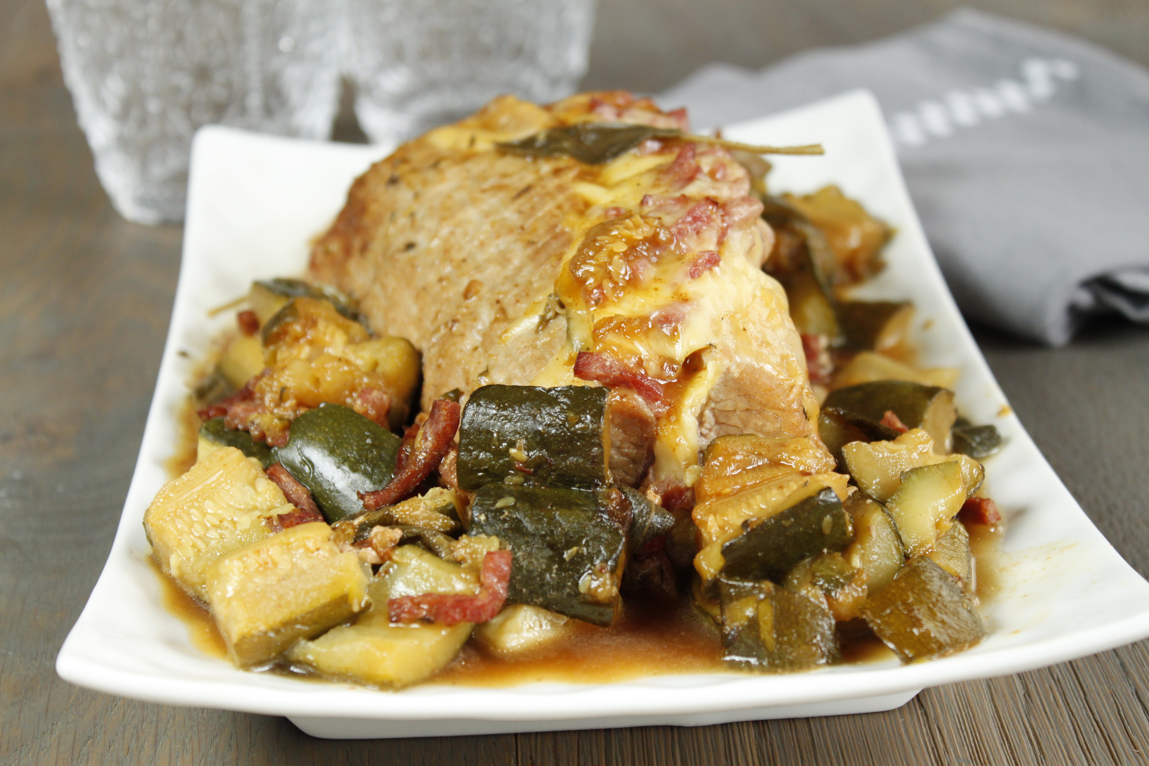 Rôti de veau au fromage et bacon Cookeo