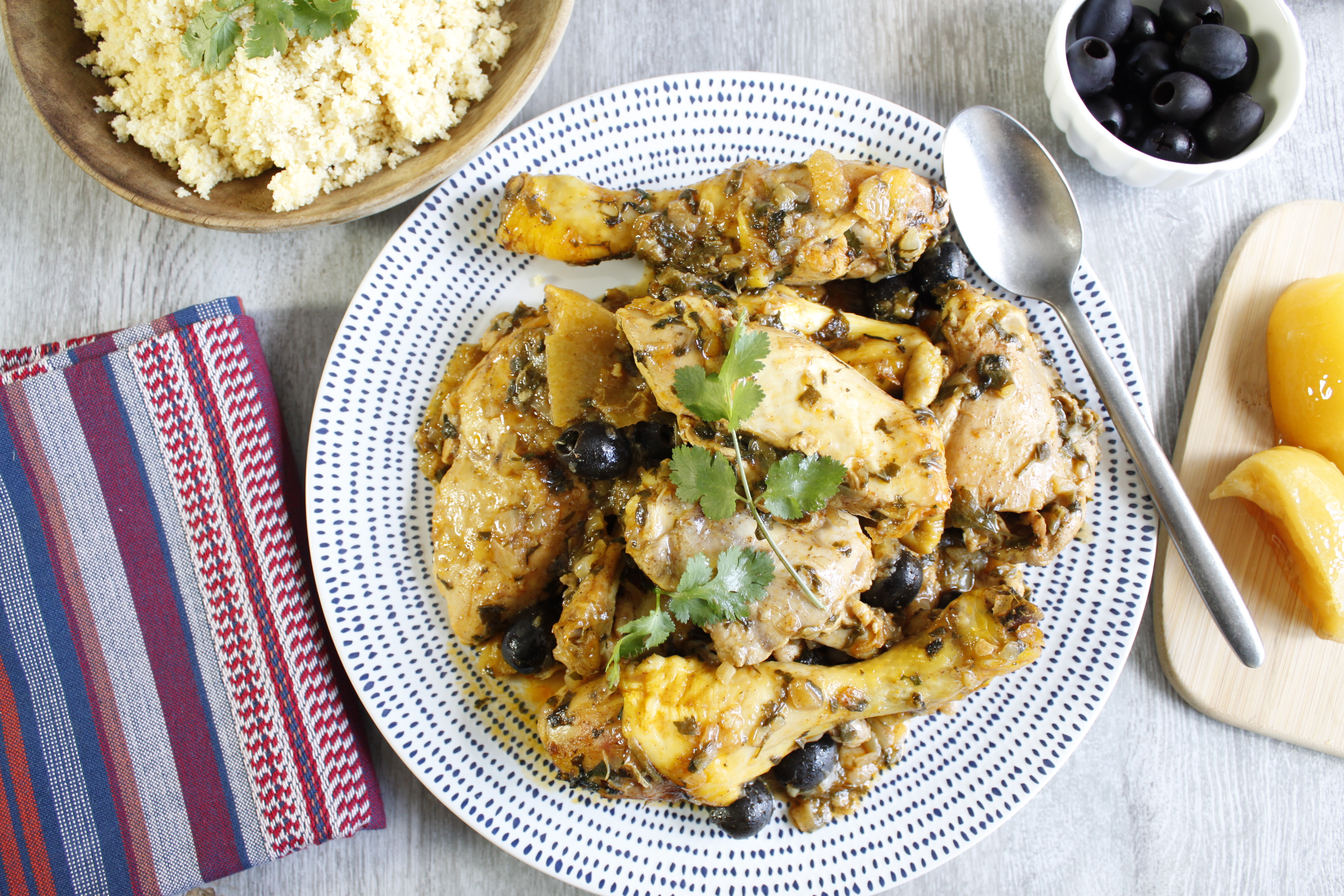Tagine de poulet au citron