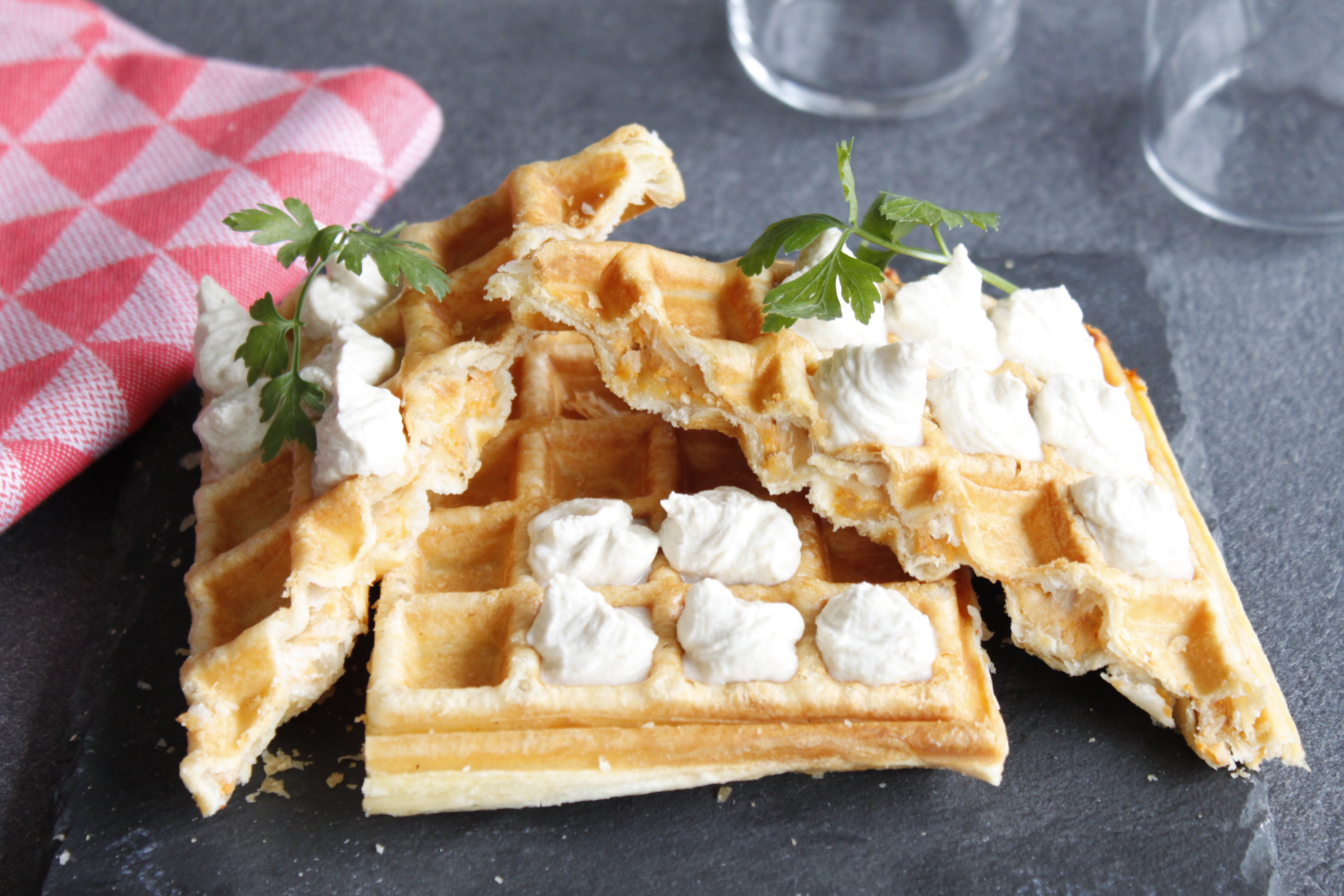 Gaufres au chèvre