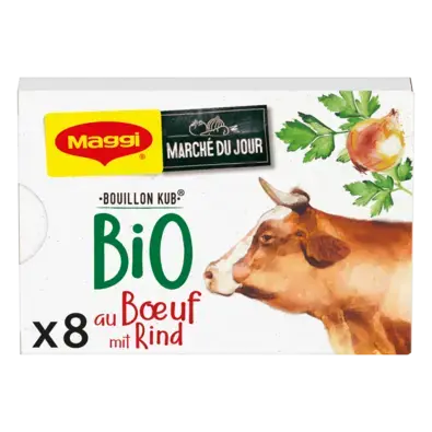MAGGI Seasoning Bouillon Beef Organic Box 80g FR