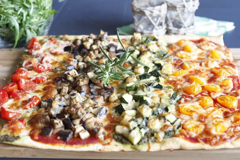 Pizza arc en ciel