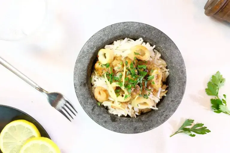 Fruits de mer riz