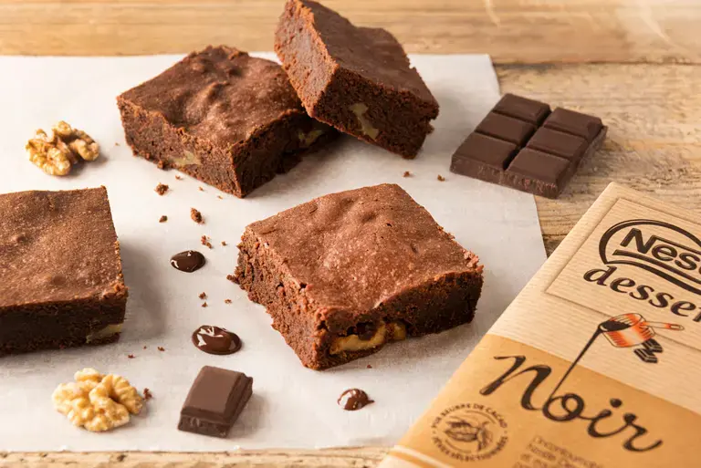 Brownies fondant aux noix