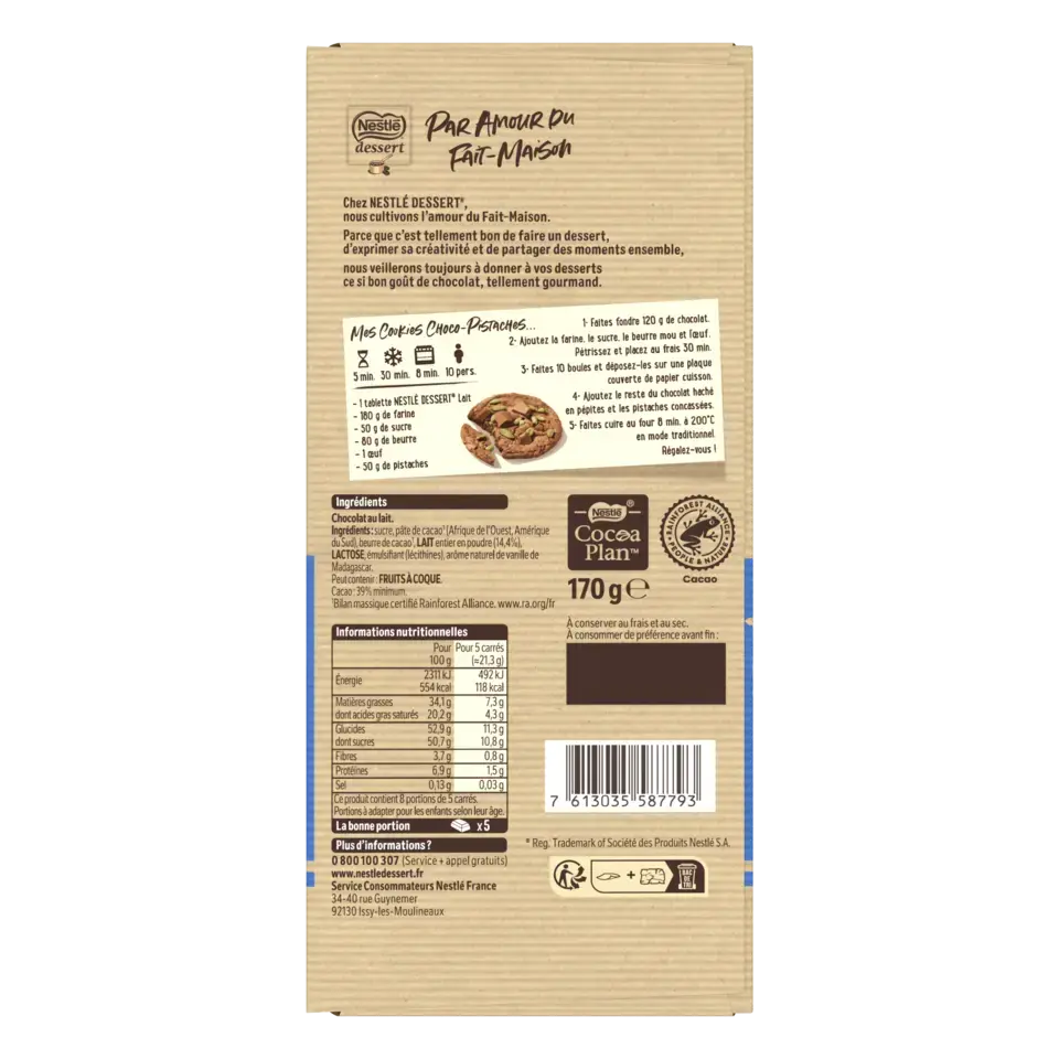 DESSERT LAIT Wrapper 22x170g FR
