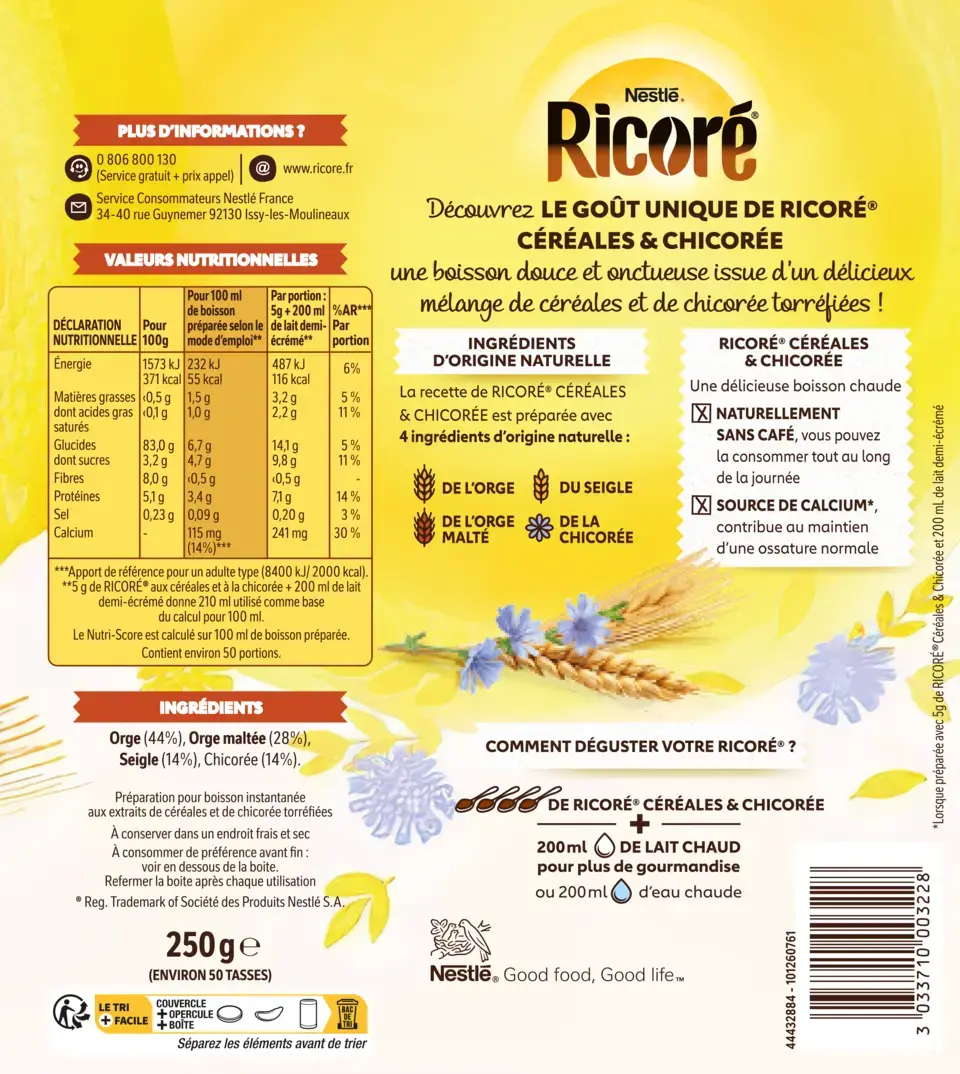 RICORE Cereal Tin-Paper 250g FR