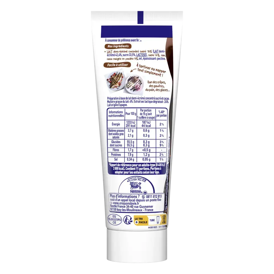 NESTLE Sweetened Condensed Milk Chocolate Tube 24x165g FR
