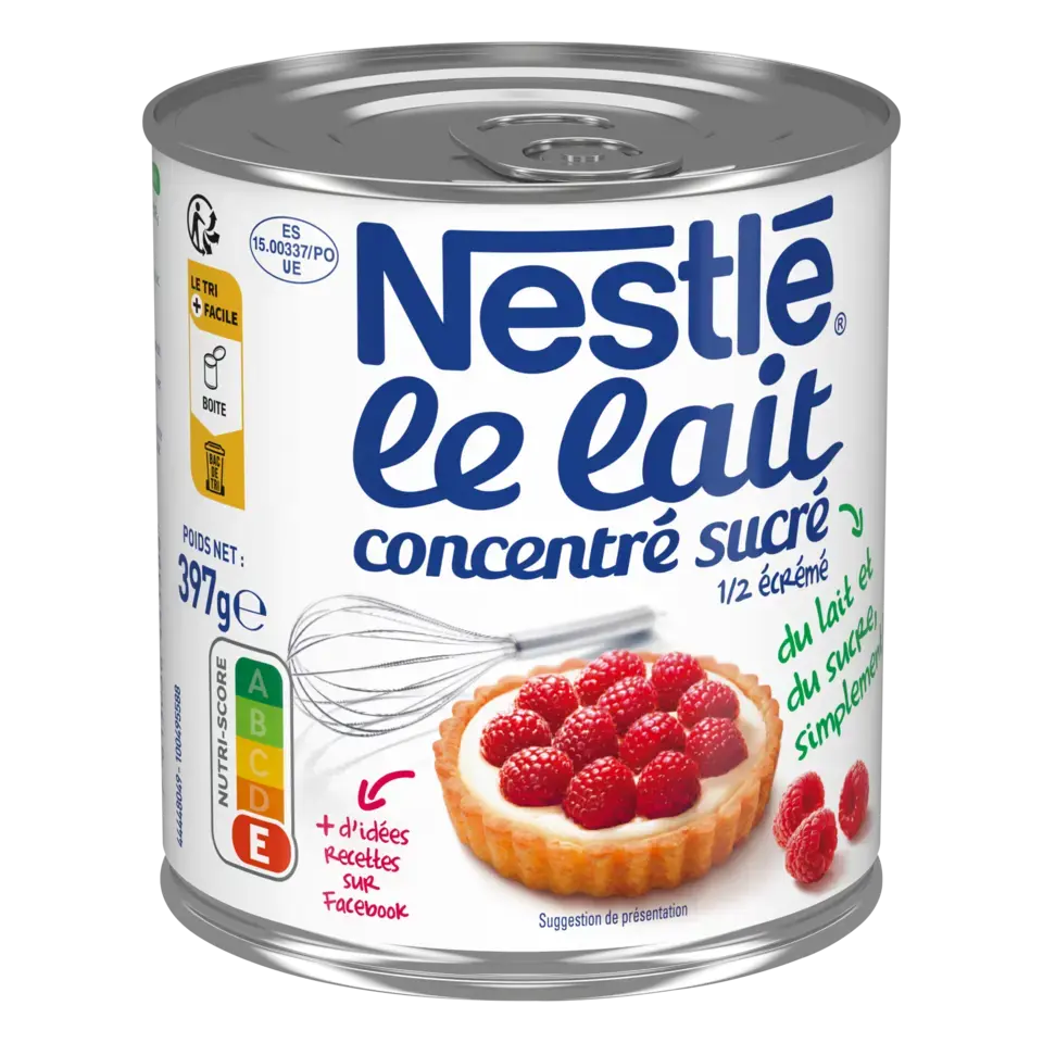 NESTLE Sweetened Condensed Milk 4% Fat Can 12x397gr FR