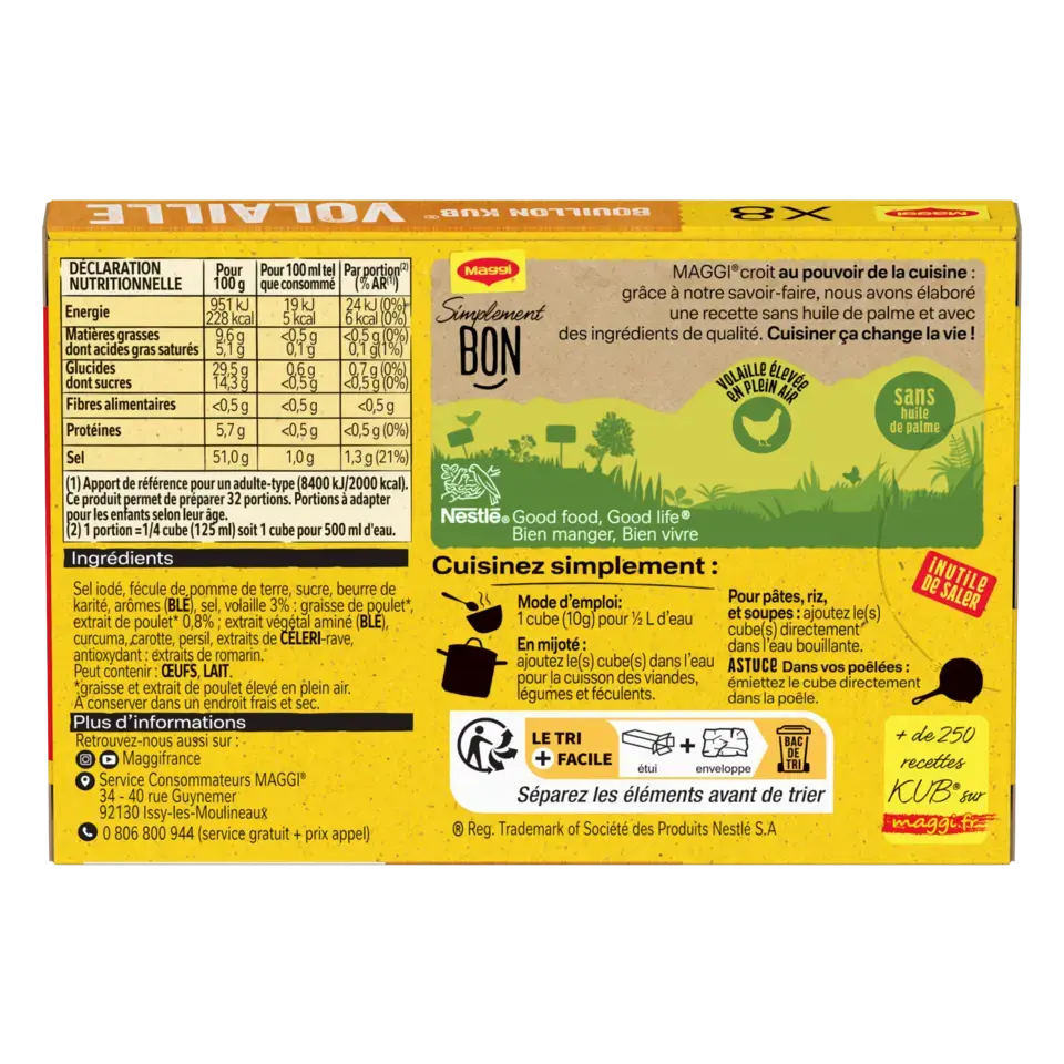 MAGGI Bouillon Poultry FR Carton 80g