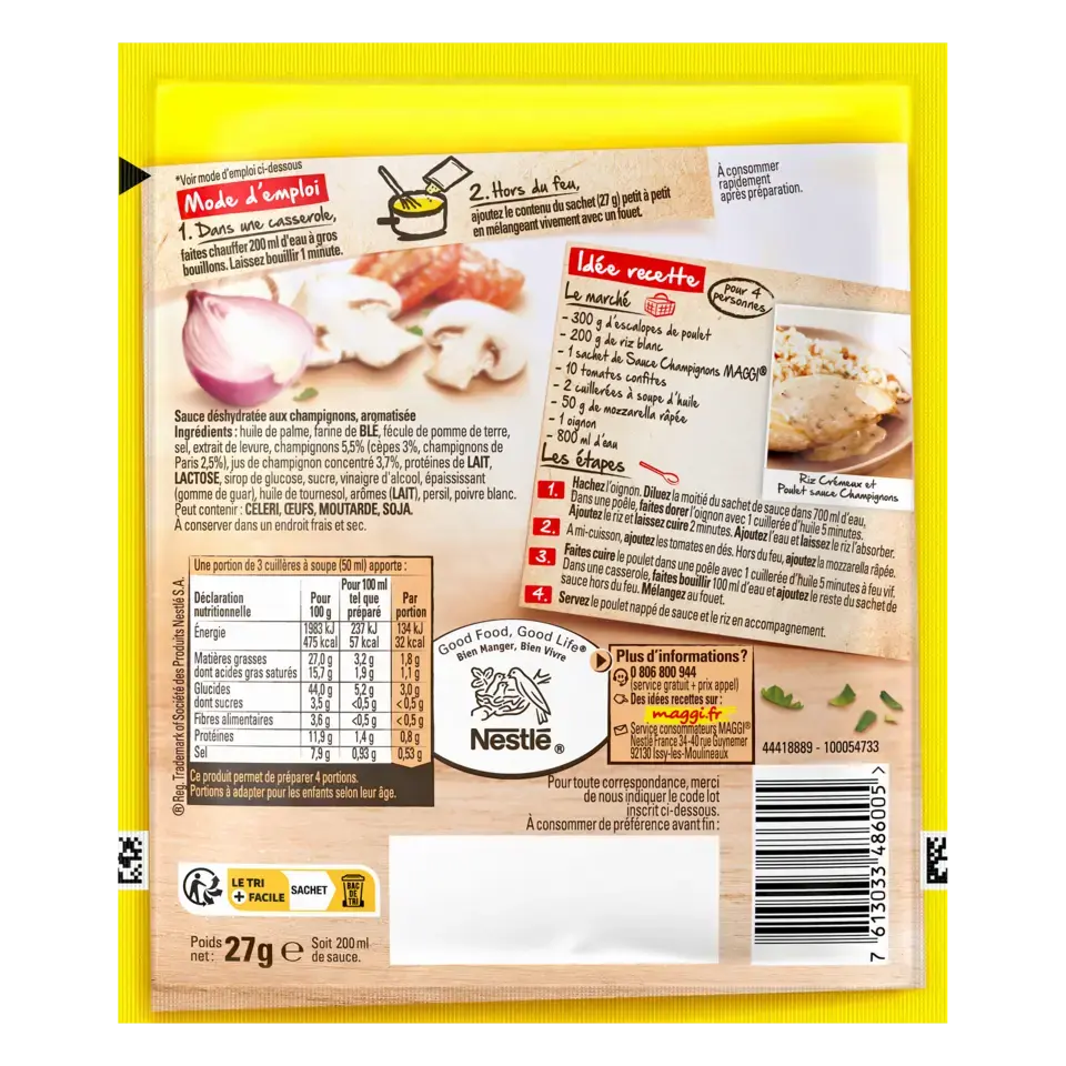 MAGGI Sauce Mushroom Sachet 18x27g FR