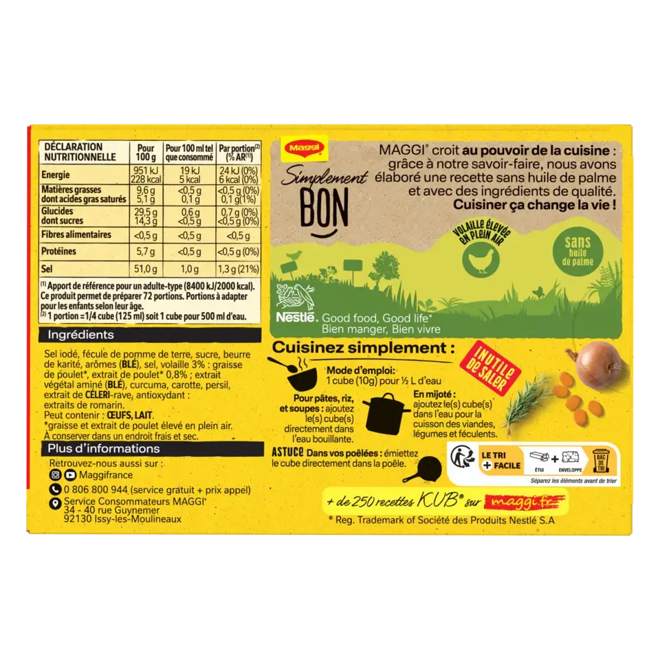 MAGGI Bouillon Poultry 180g FR
