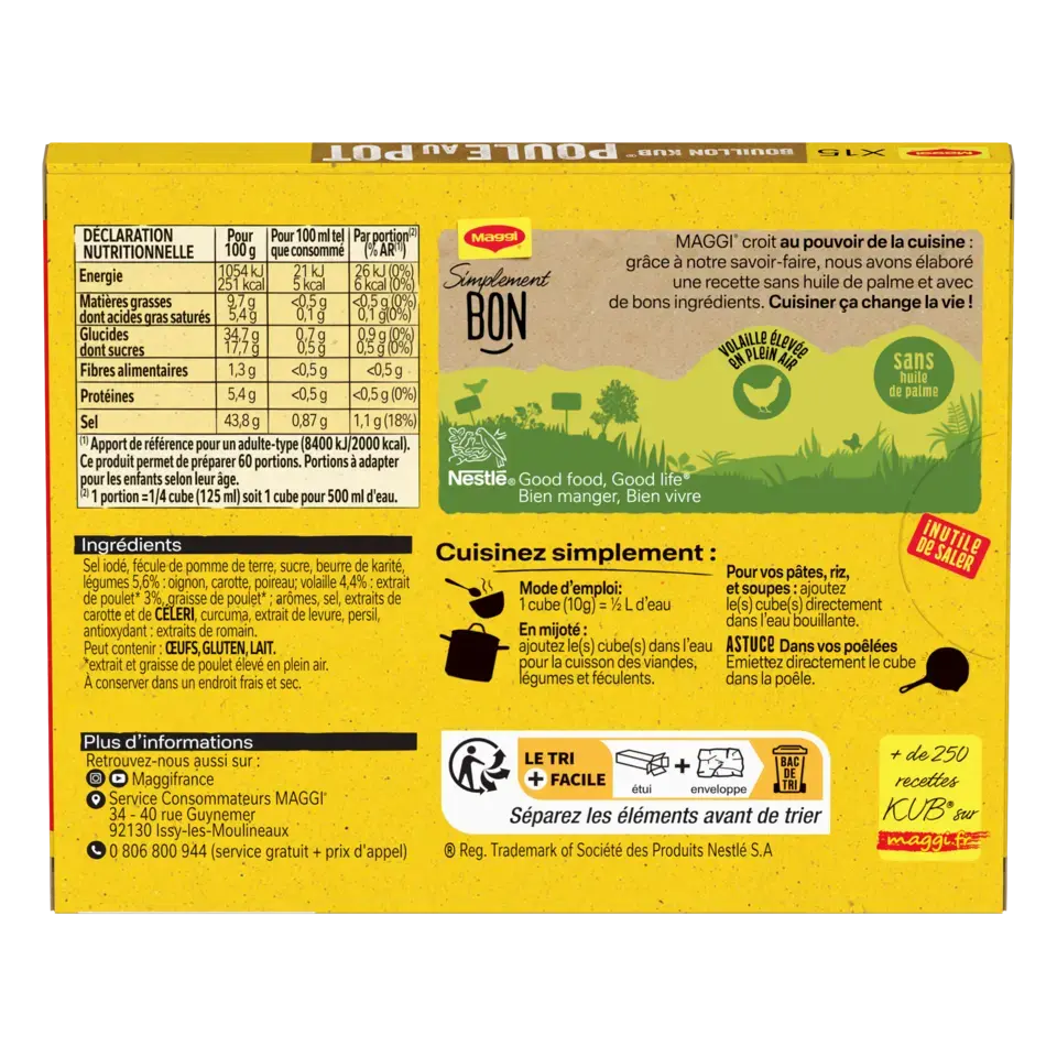 MAGGI Bouillon Boiling Fowl FR Carton 150g