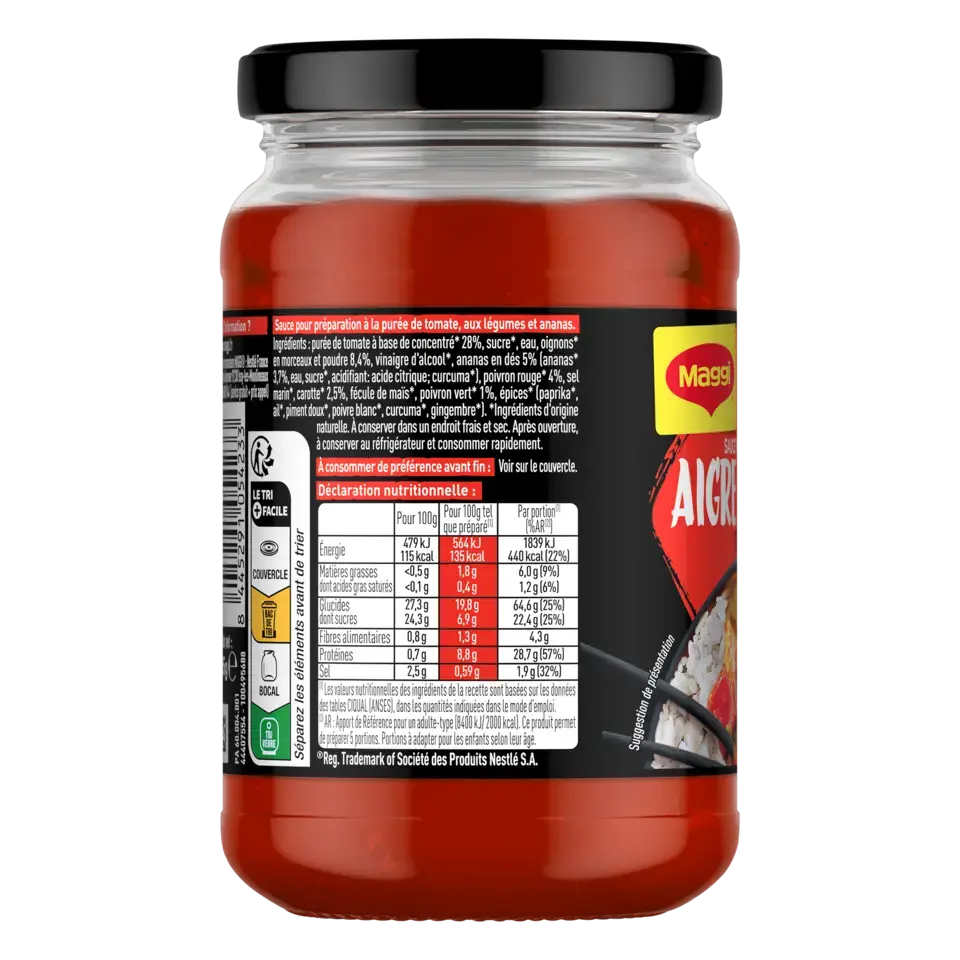 MAGGI MAGIC ASIA Sweet &amp; Sour Sauce Jar 6x355g FR