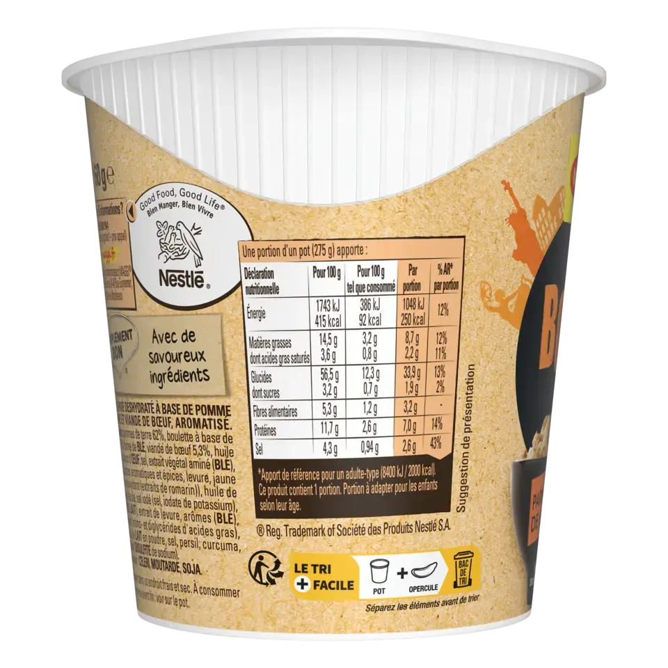 MAGGI BOLINO Corned Beef Hash Cup 8x60g FR