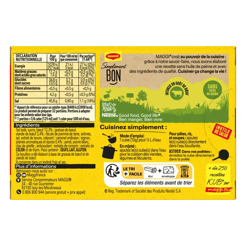 MAGGI Bouillon Beef Carton 80g FR