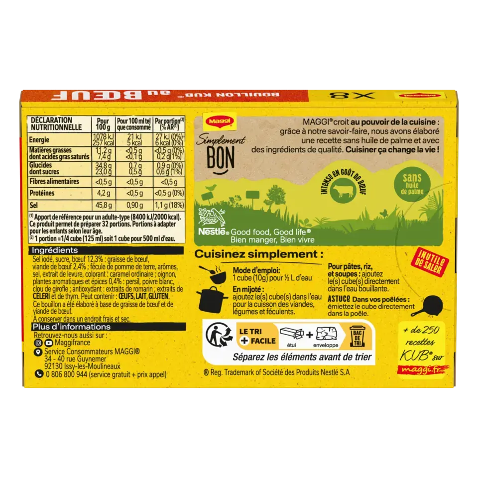 MAGGI Bouillon Beef Carton 80g FR
