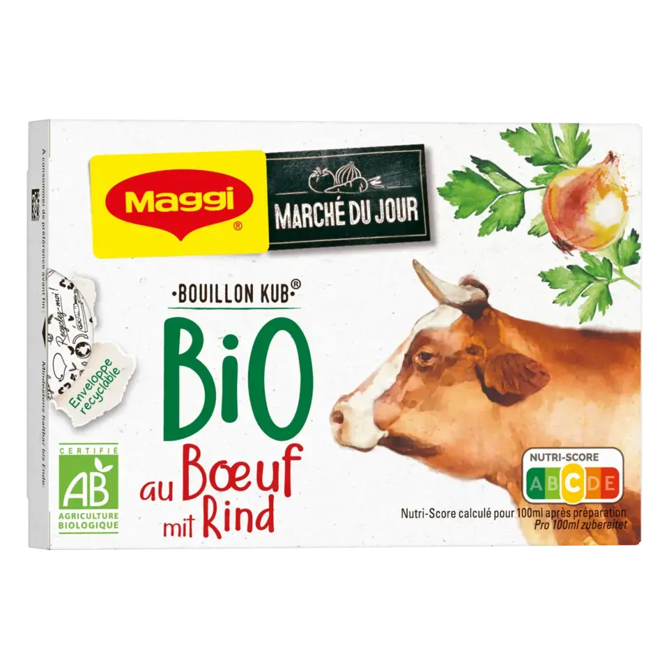 MAGGI Seasoning Bouillon Beef Organic Box 80g FR