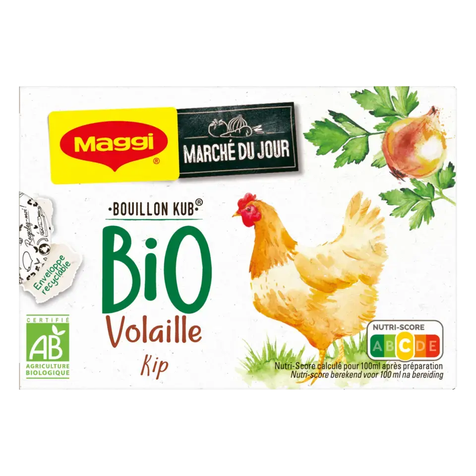 MAGGI Bouillon Chicken Organic Carton 80g FR