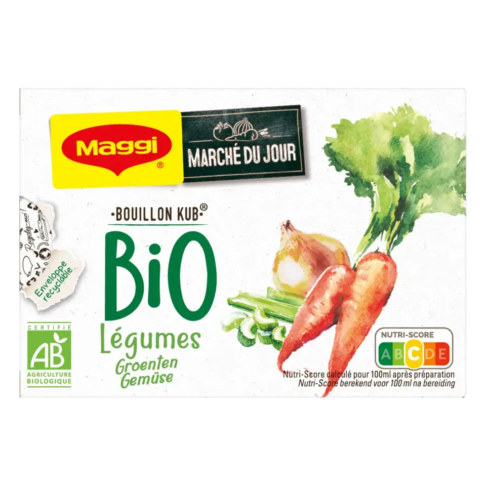 MAGGI Boullion Vegetable Organic Carton 80g FR