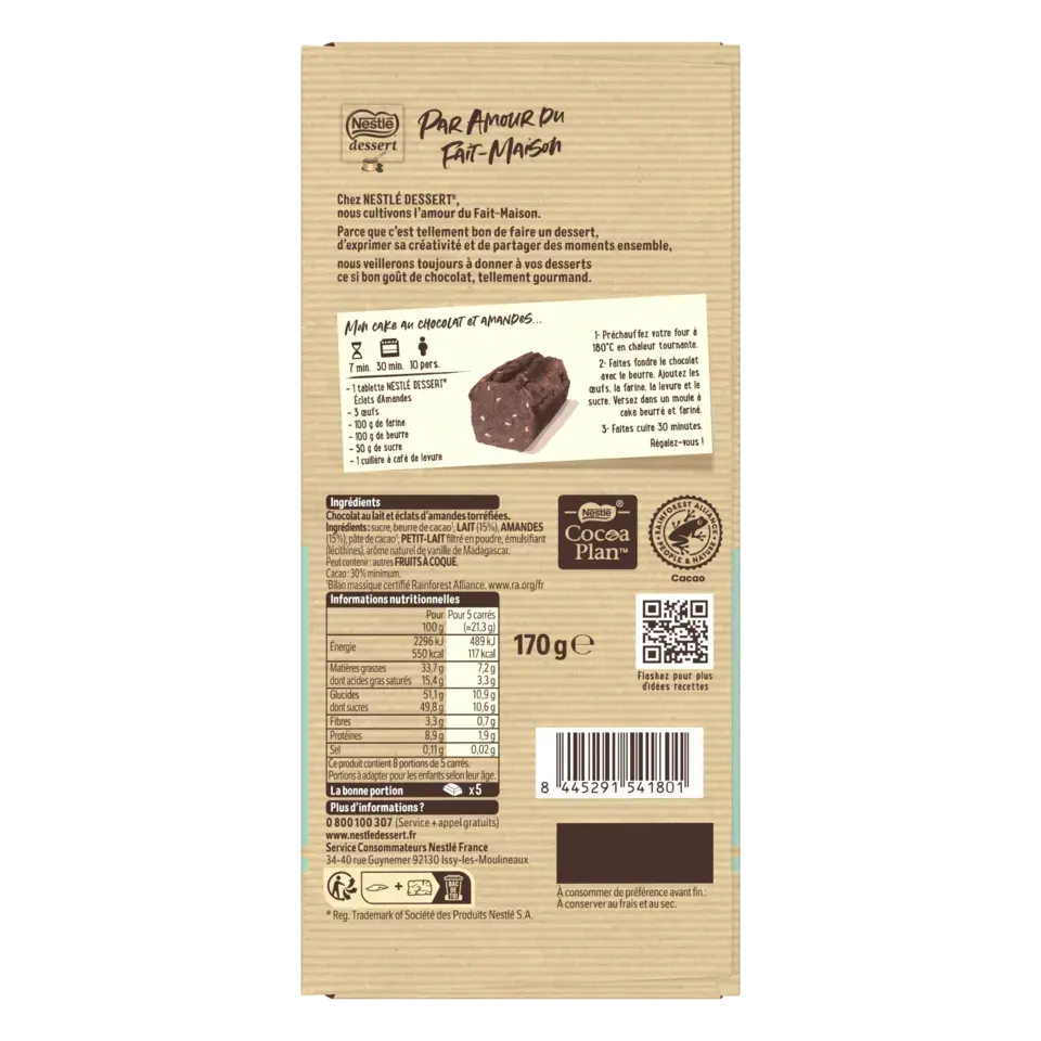 NESTLE DESSERT Milk Almond Wrapper 19x170g FR
