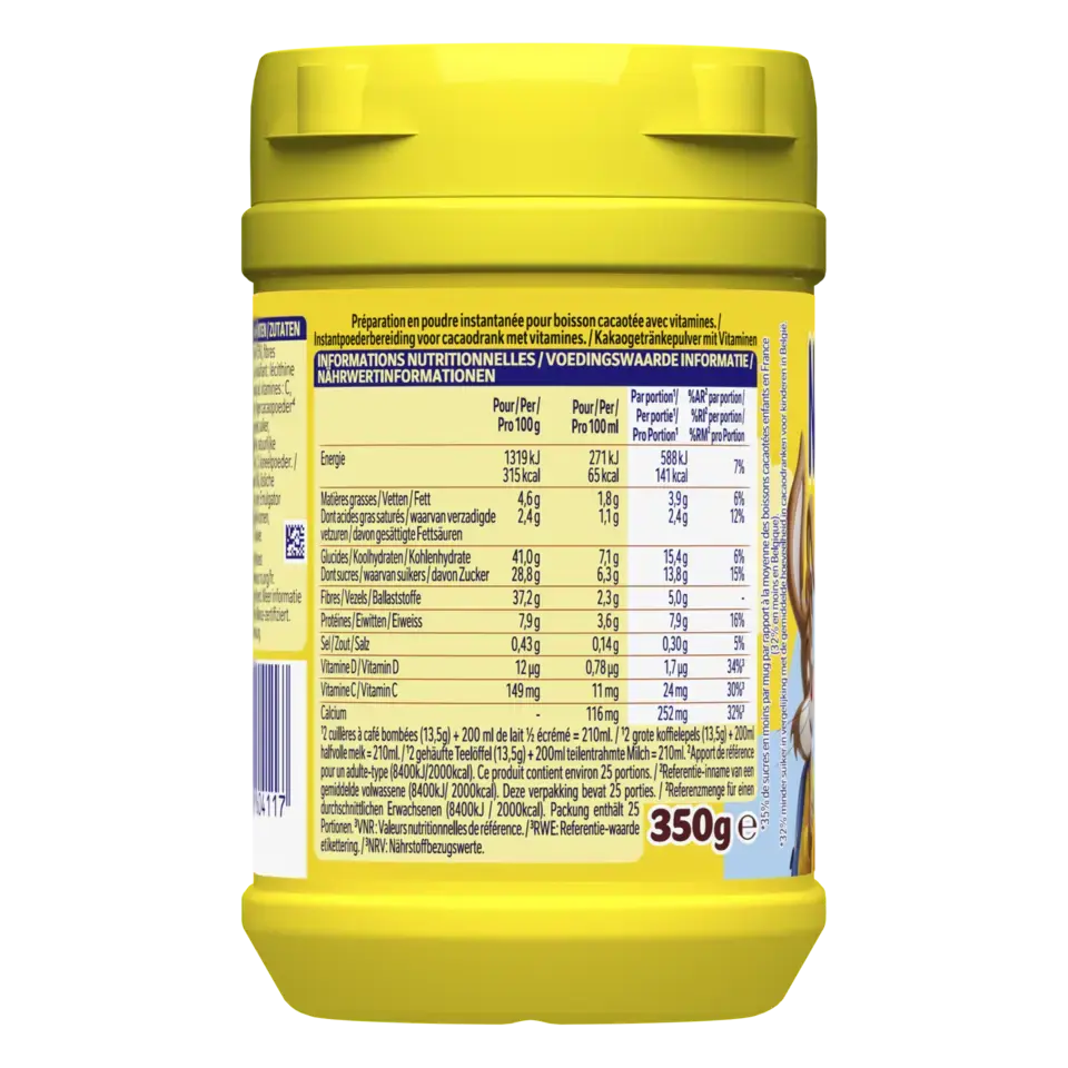 NESQUIK Less Sugar Plasticbox Tub 12x350g FR