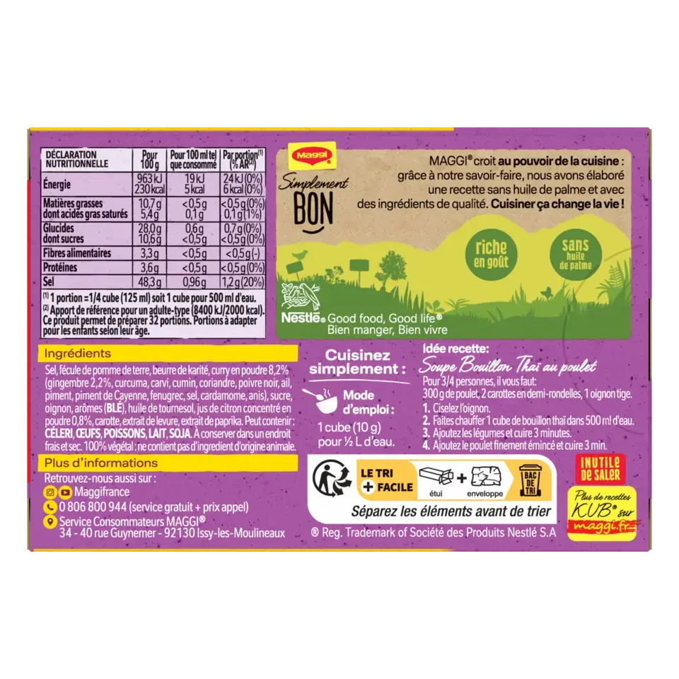 MAGGI Bouillon H Thai Box 20x80g FR