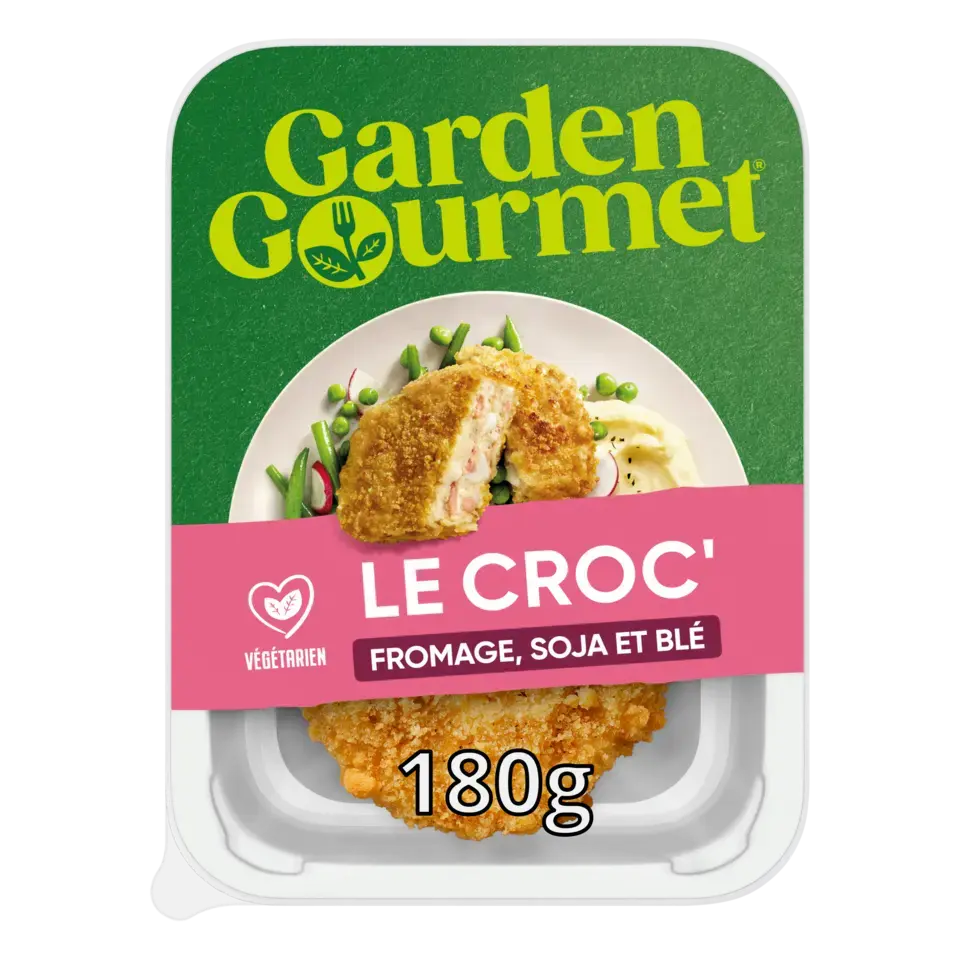 GARDEN GOURMET Vegetarian Ham &amp; Cheese Schnitzel Peel Pack 56x180g FR
