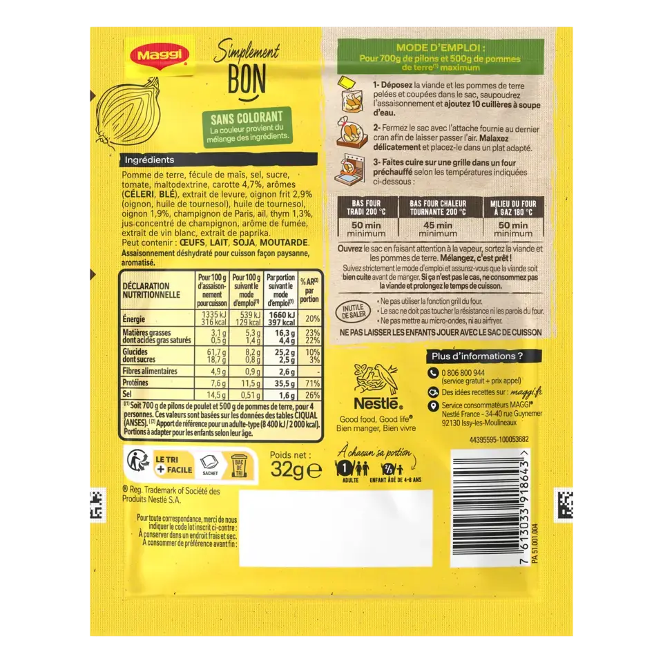 MAGGI So Juicy Chicken Farmer Stew Sachet 16x32g FR