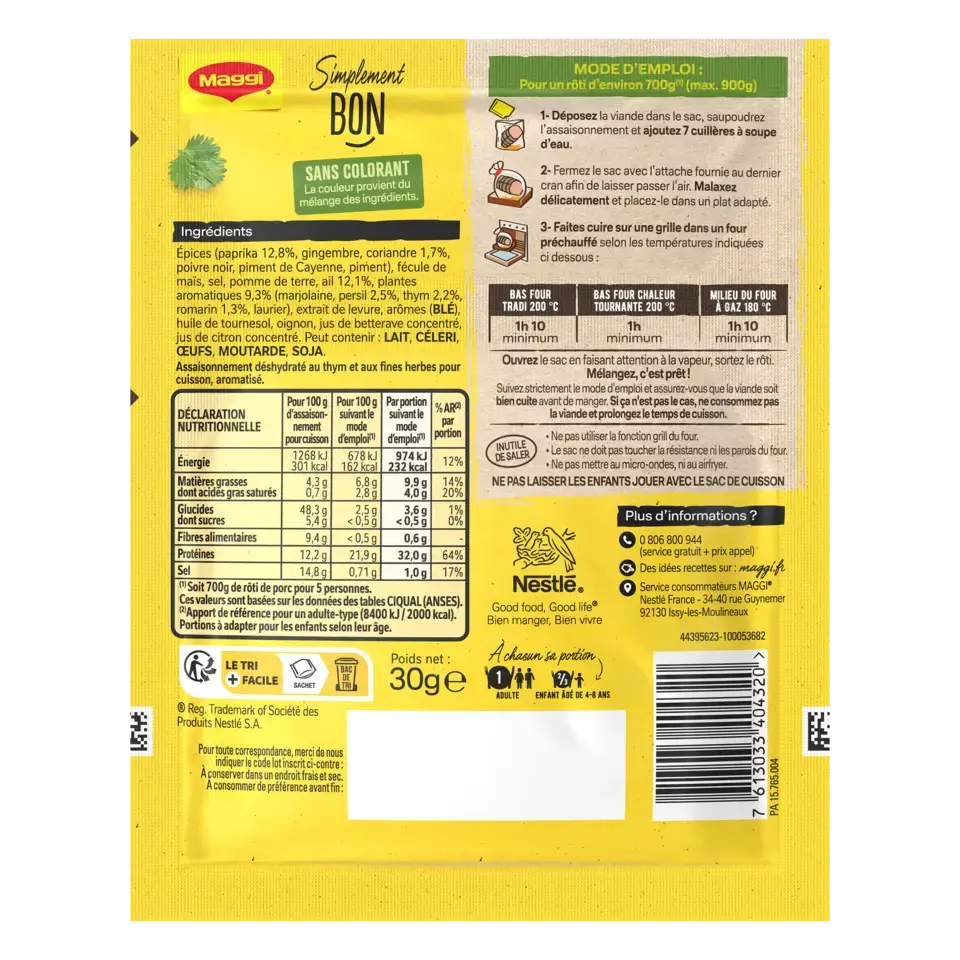 MAGGI So Juicy Roasted Pork Sachet 16x30g FR