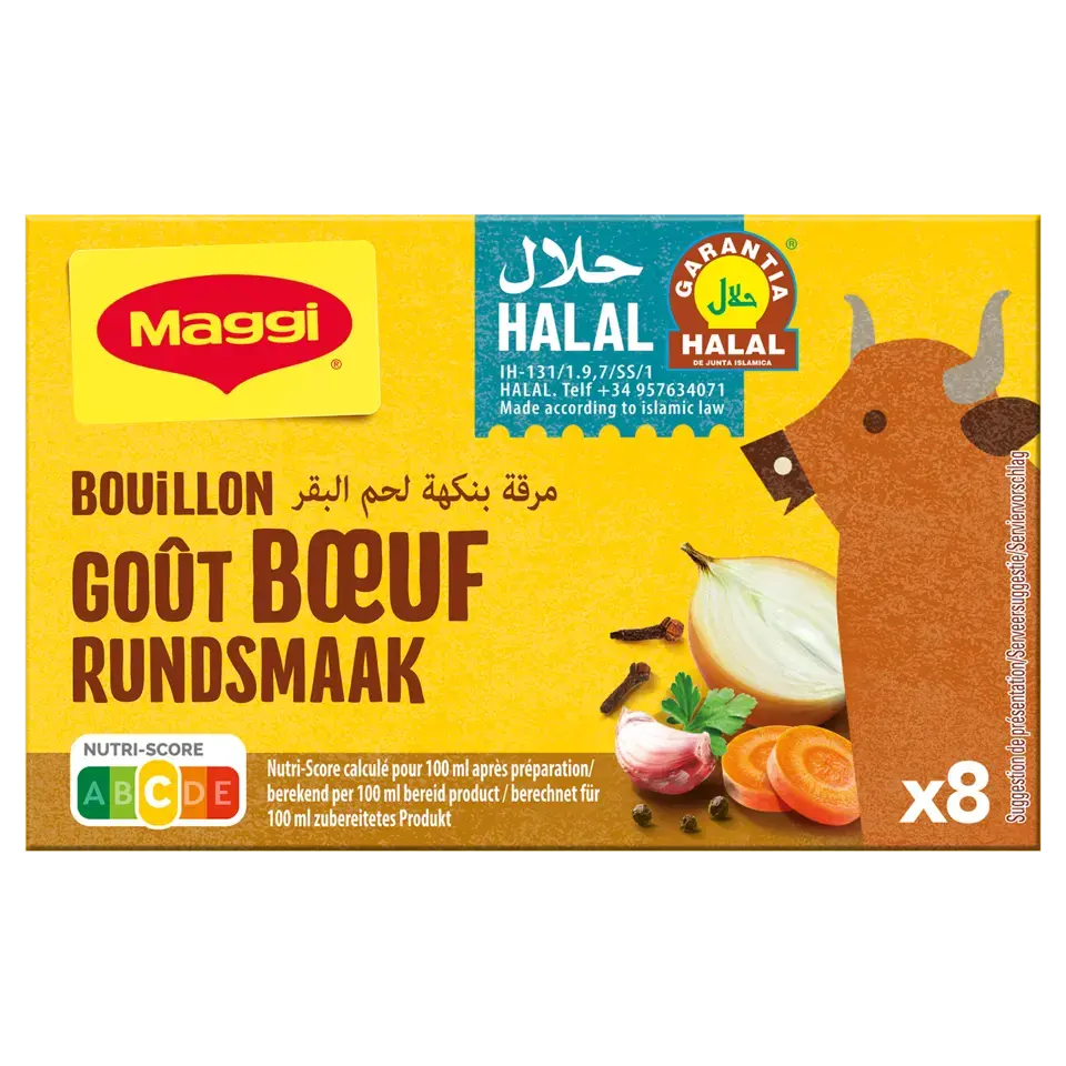MAGGI Beef Bouillon Halal Box 9g FR