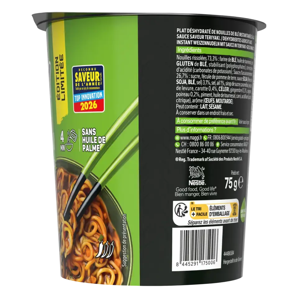 MAGGI Noodles Teriyaki Chicken Dragon Ball Z Cup 8x75g FR