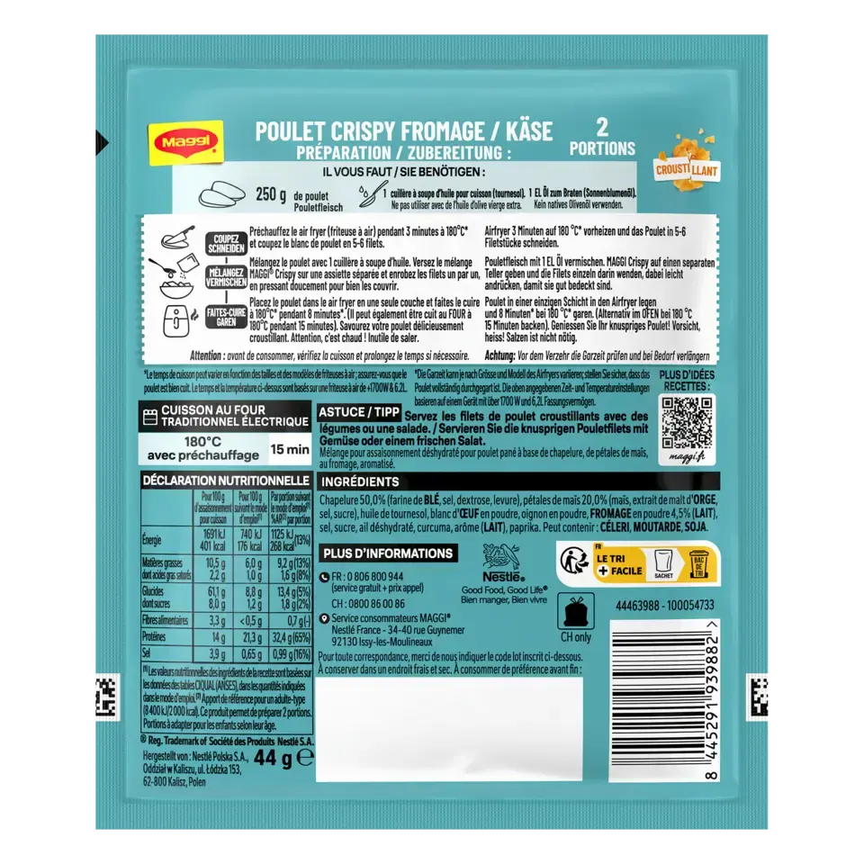 MAGGI Air Fryer Cheese Crispy Sachet 16x44g FR