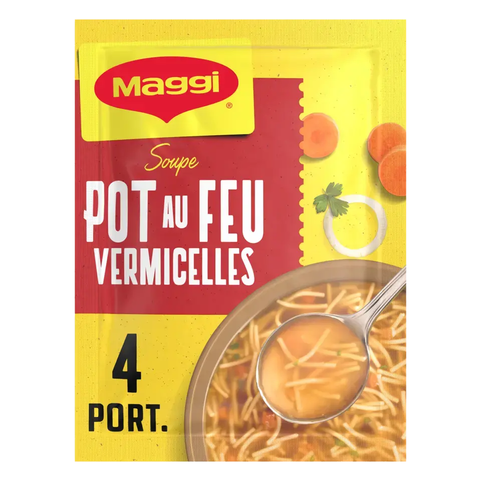 MAGGI SAVEUR A L'ANCIENNE Soup Bouillon Pot Au Feu Vermicelles Pouch 20x57g FR