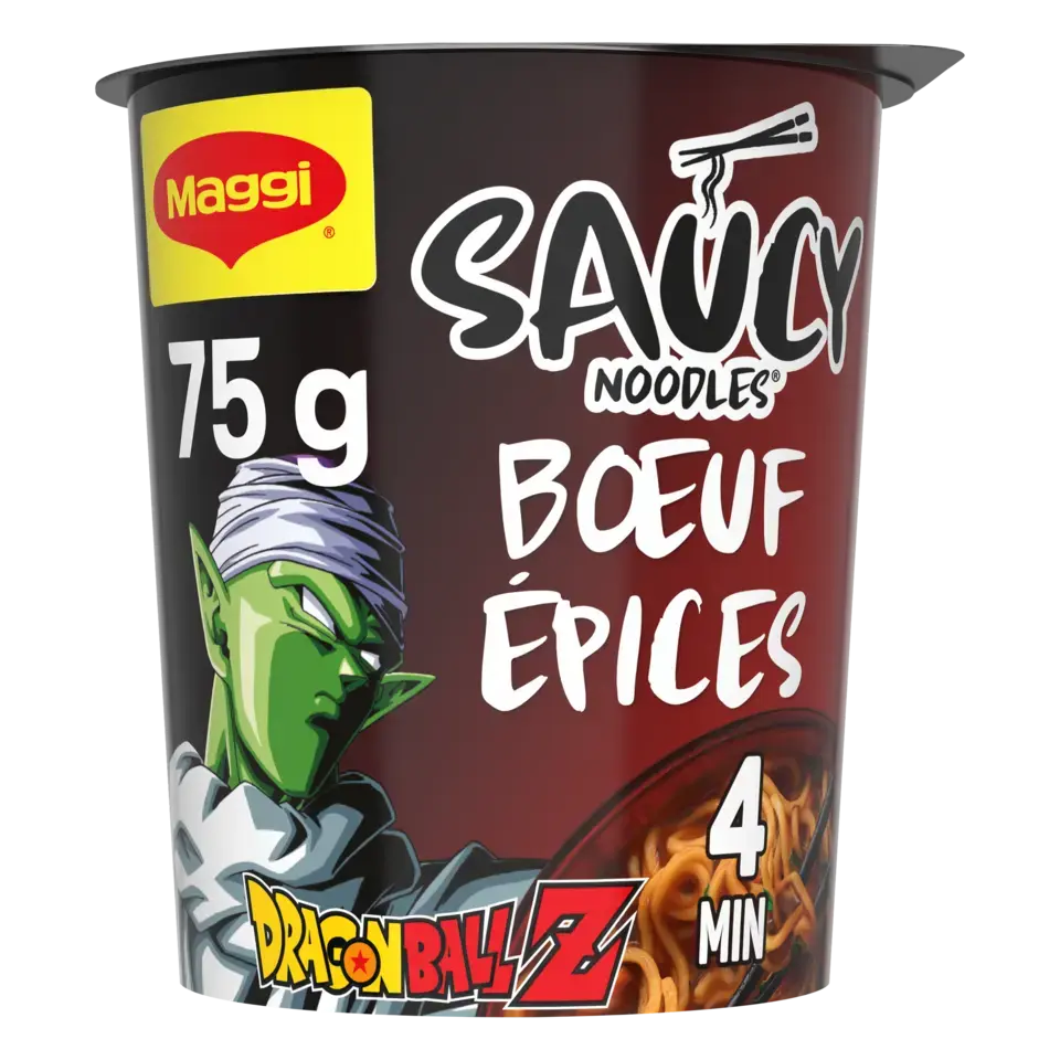 MAGGI Cup Noodle Chili Beef Dragon Ball Z Cup 8x75g XE