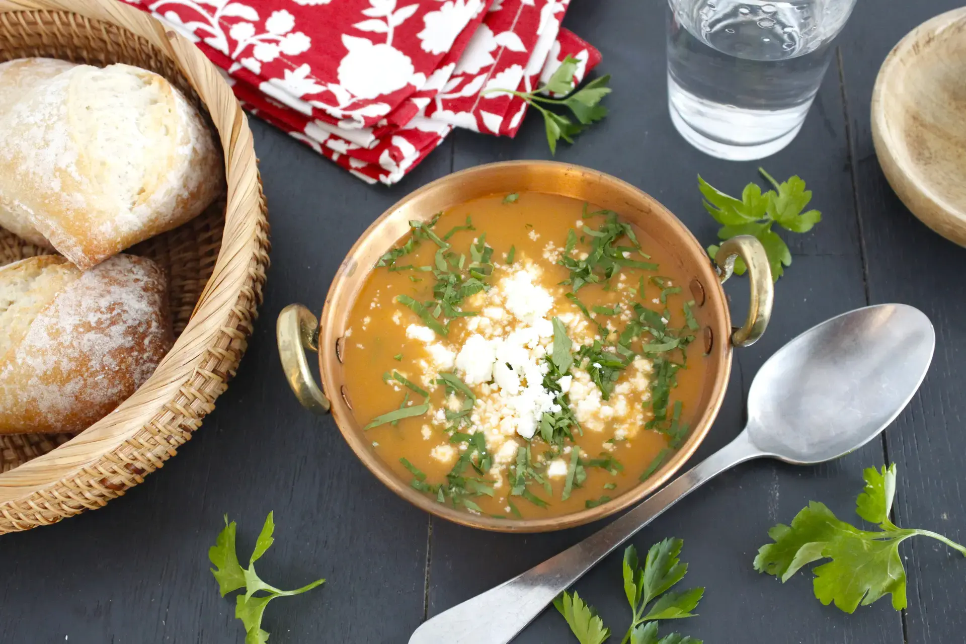 Visuel Soupe de poisson feta et persil