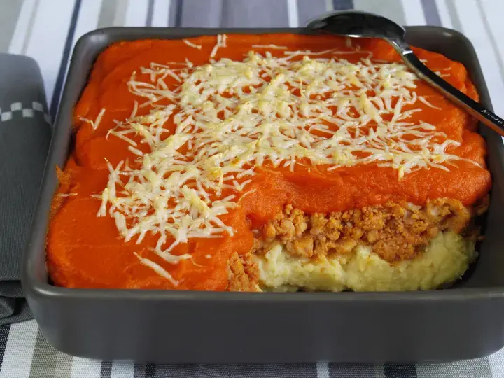 Hachis Parmentier carottes, pommes de terre et jambon