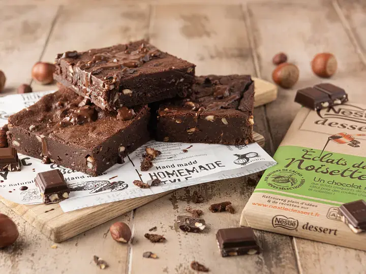 Brownie au chocolat éclats de noisettes