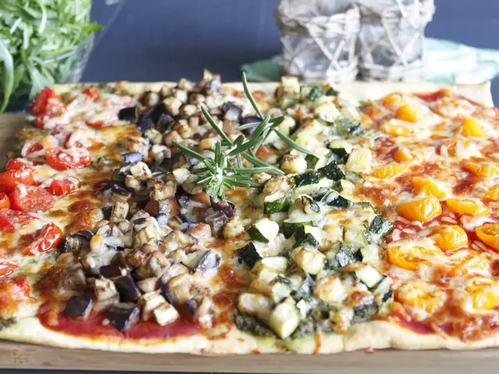 Pizza arc en ciel