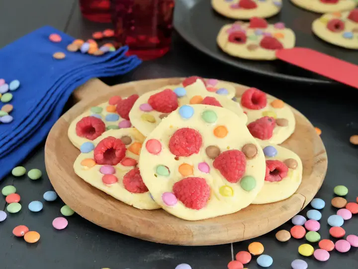 Pancakes framboises Smarties
