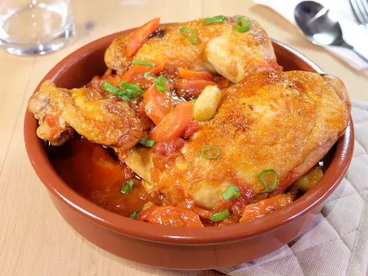 Poulet braisé