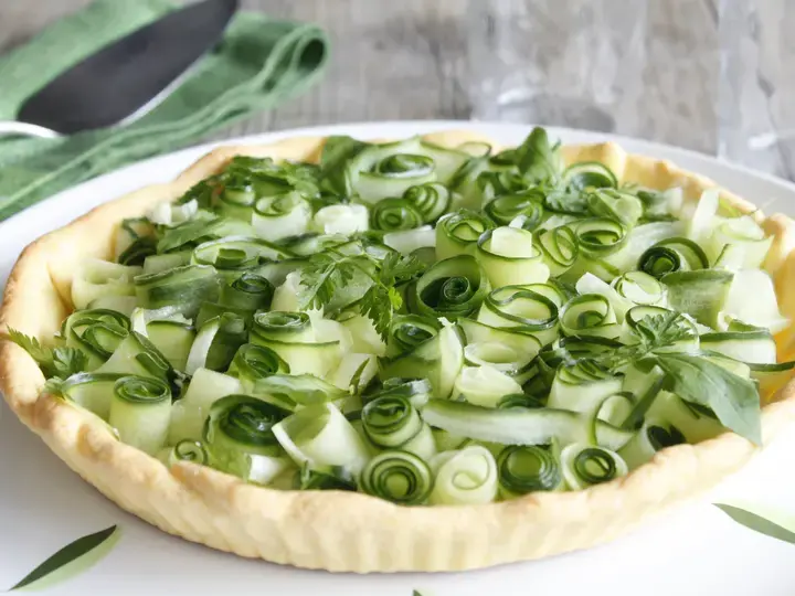 Tarte au concombre et cream cheese